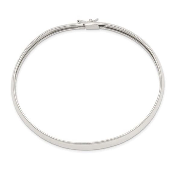 Sterling Silver 8mm Polished Flexible Bangle - Picture 3 of 4